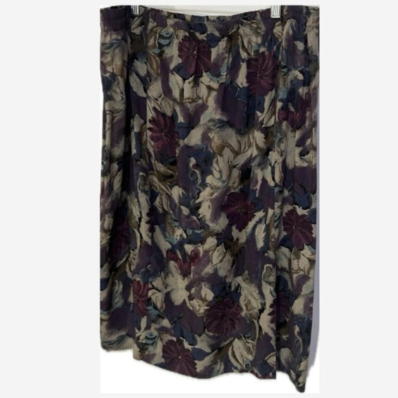 Vintage Jeffrey & Dara Linda Hutley Jacket Skirt Set Size 22 100% Rayon Floral - Picture 6 of 6